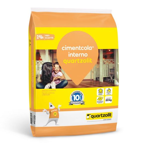 Argamassa de uso interno AC I 20kg Quartzolit