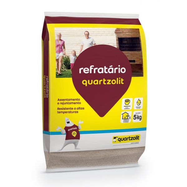 Argamassa Refratário 5kg cinza Quartzolit