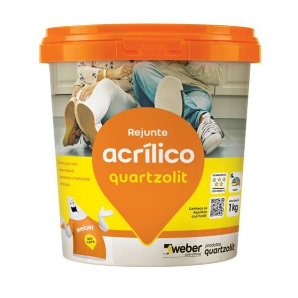 Rejunte Acrílico 1Kg branco Quartzolit