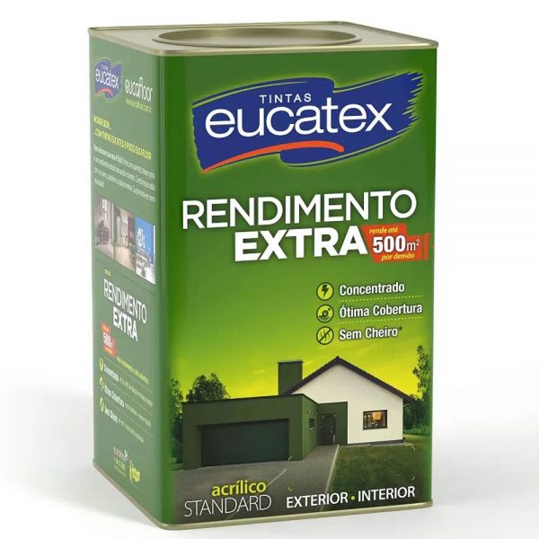 Tinta Acrílica Eucatex Rendimento Extra Fosco 18L 